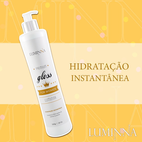 Mascara Gloss Luminna Tipo Teia Instantanea 1 Minuto 500g