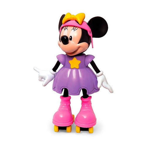 Boneca Minnie Baby Patinadora Alive Fala Frases Disney 25 Cm