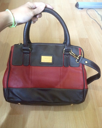 Bella Bolsa Tignanello Piel Fina Crossbody Grande Original!!