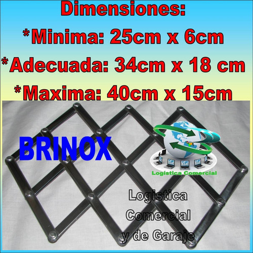 Imagen 5 de 9 de Set (2) Reposa - Descansa Ollas Acordeon Acero Inox 34x18cm