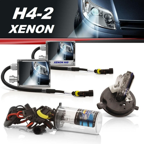 Kit Xenon Carro Moto H4-2 Xenon Halógena Mesma Lâmpada 2 E 1