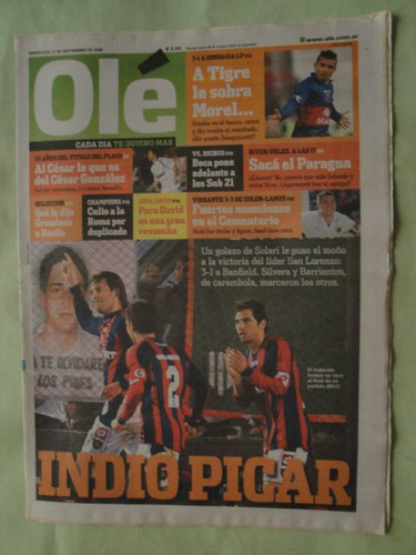 Diario Ole Banfield 1 San Lorenzo 3 2008