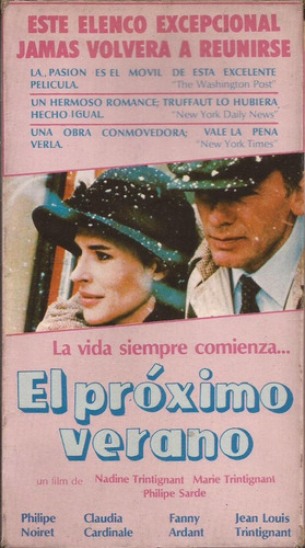 El Proximo Verano Vhs Philipe Noiret Claudia Cardinale