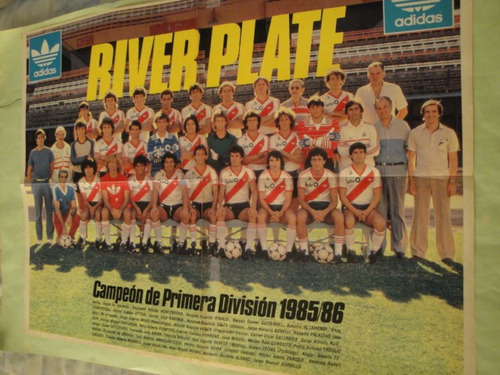 Lamina River Plate Campeon 1985 1986