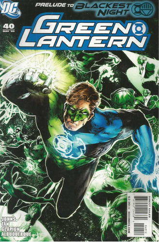 Green Lantern N° 40 - 36 Páginas Em Inglês - Editora Dc - Formato 17 X 26 - Capa Mole - 2009 - Bonellihq Cx02 Abr24