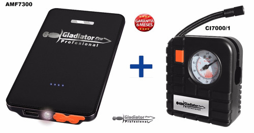 Arrancador Portatil Auto 12v + Inflador 12v Gladiator 400amp