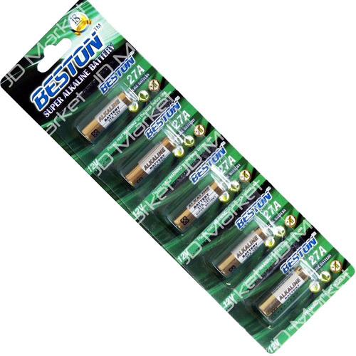 Pila / Batería Alcalina 12v Beston 27a · Pack X 5 Unidades