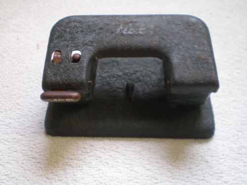 Antigua Perforadora Flex De Metal Para Papel 2 Medidas 1950s
