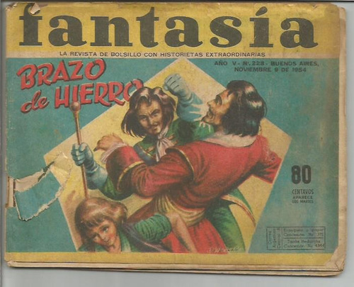 Revista / Fantasia / N° 228 / Año 1954 / Brazo De Hierro