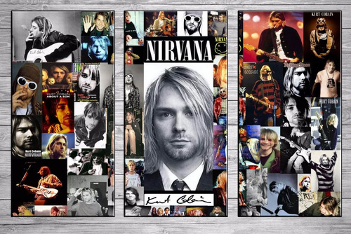 Cuadros Nirvana Kurt Cobain 75x45 Cm Ideal Habitacion