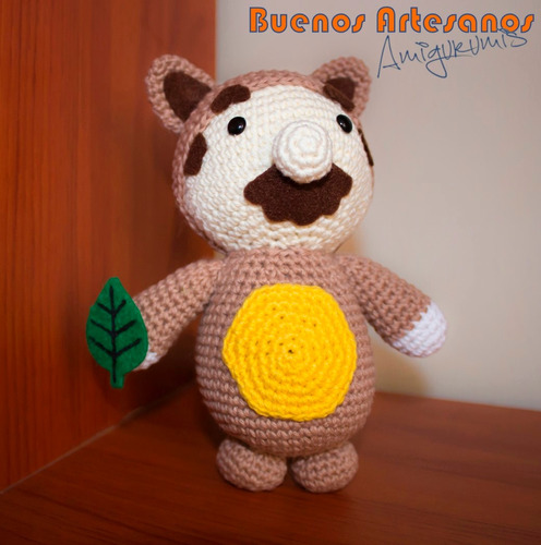 Mario Mapache (tanooki) Amigurumis