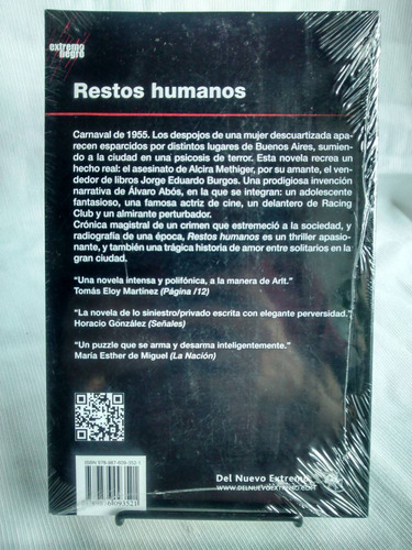 Imagen 2 de 3 de Restos Humanos Alvaro Abos Editorial Del Nuevo Extremo Nuevo