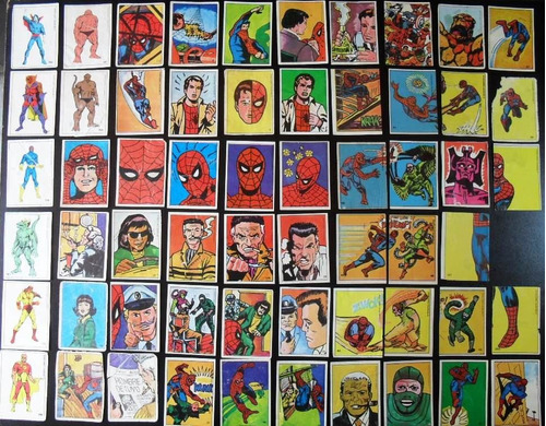 Figuritas Spiderman Hombre Araña Años 80s Marvel Llená Álbum