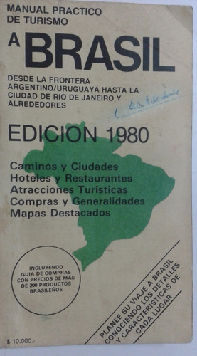 Guía Manual Practico De Turismo A Brasil 1980 Pag 187
