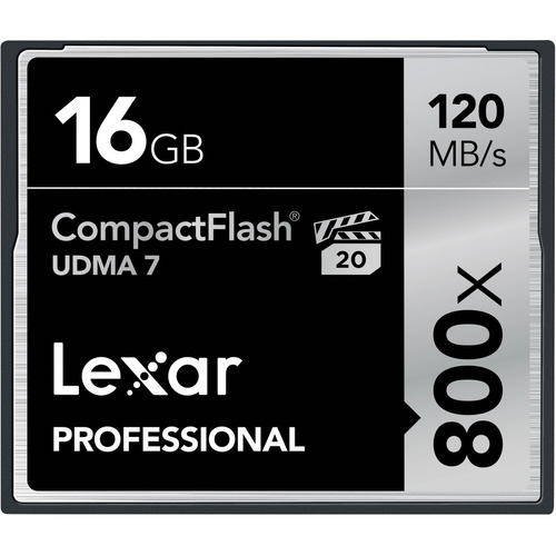 Memoria Lexar Profesional 16gb 800x 120mb/s 4k Compact Htg