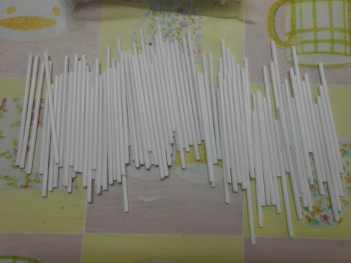 Imagen 3 de 4 de Palito Para Chupetines Blanco X 100 Unidades De 10cm
