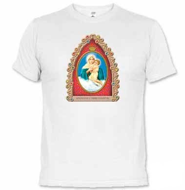 Camisetas Católicas Mãe Rainha 3 Vezes Admirável