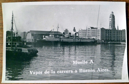 Postal Administracion Puertos Vapor D La Carrera 1950 Caruso