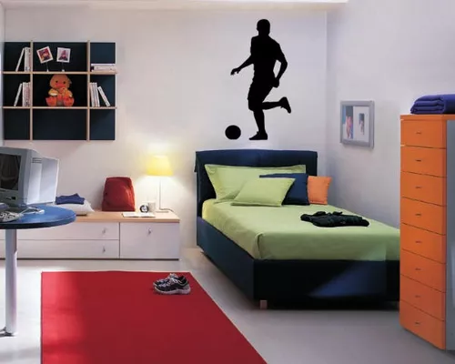 Adesivo De Parede Decorativo Jogador De Futebol Grande Sala