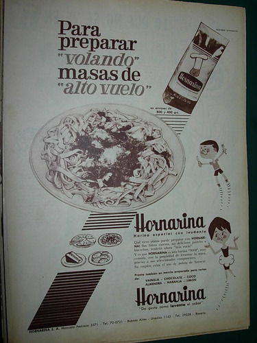 Publicidad Vintage Clipping Harina Leudante Hornarina Mod1