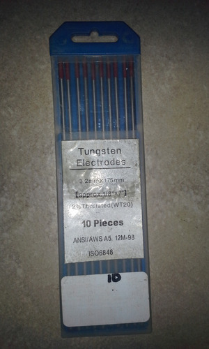 Electrodo De Tungsteno 3/32 Y 1/8 Al 2%