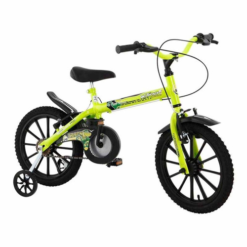 Bicicleta Infantil Amarelo Track And Bike Aro 16 Dino Neon