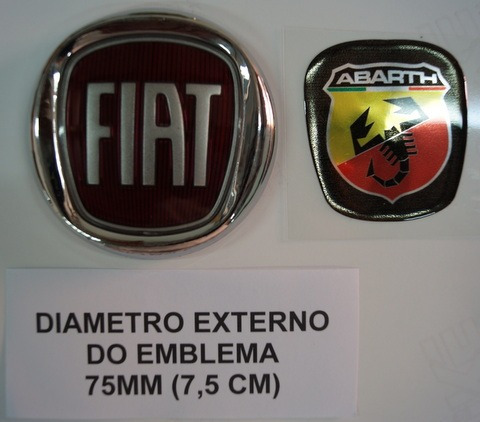 Abarth Aplique Resinado Para Emb. Original Diametro 75mm