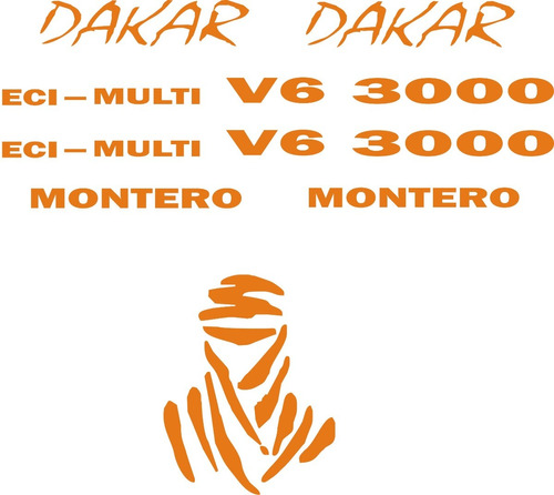 Kit De Calcomanias Para Montero Dakar