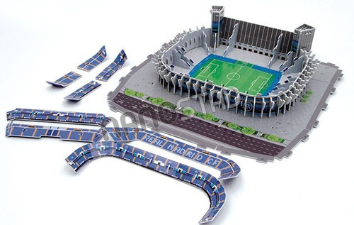 Maqueta Estadio 3d Para Armar!!! Cancha Del Real Madrid!!