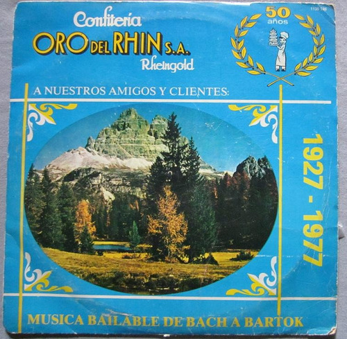 Antiguo Disco De Vinilo 50 Aniv Confiteria Oro Del Rhin