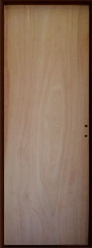 Imagen 2 de 9 de Puerta Placa Okume 60x200 Marco Chapa 24 Tab15