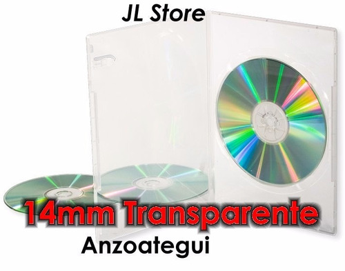 Estuche Cd Dvd Caja Slim Transp 13,5x19cm (14mm) Por Unidad