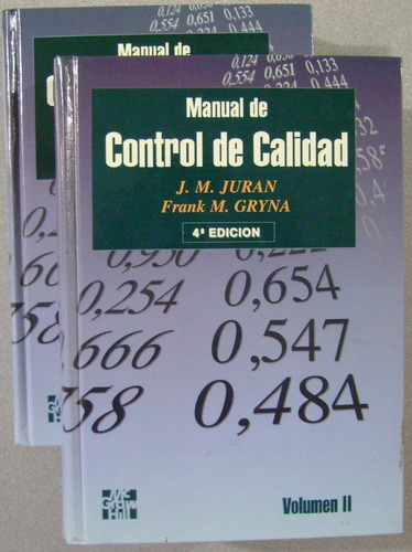 Manual De Control De Calidad 2 Tomos - Juran / Mcgrawhill