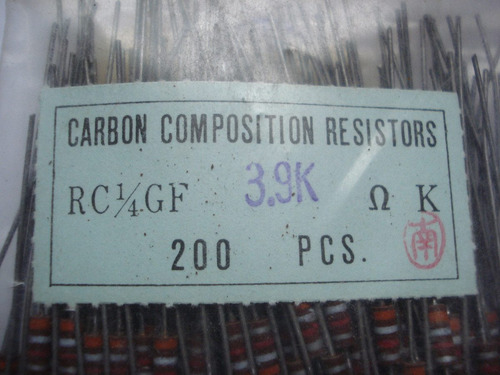 3,9k Made In Japan Resistencias De Carbon Bolsa Con 50