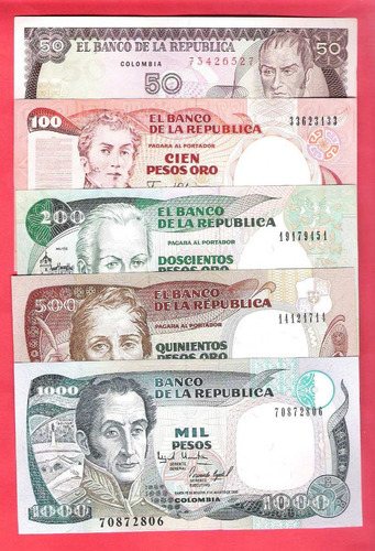 Set X 10 Billetes De Colombia