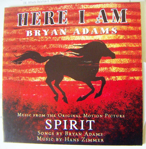 Cd Sencillo, Bryan Adams, Here I Am, Spirit