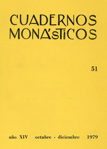 Cuadernos Monásticos Nº 51 - Octubre-diciembre 1979