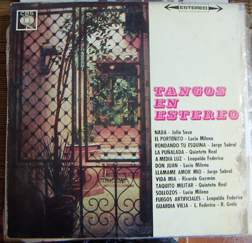Tango, (varios), Julio Sosa ,tangos En Estereo, Lp 12´, Css.