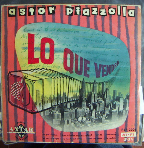 Tango, Astor Piazzolla ( Lo Que Vendra), Lp 12´, Css.