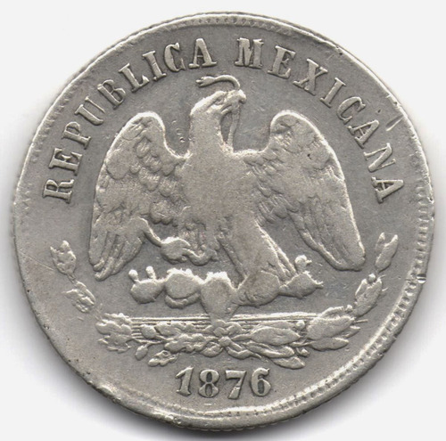 México Durango 50 Centavos 1876/5 Plata