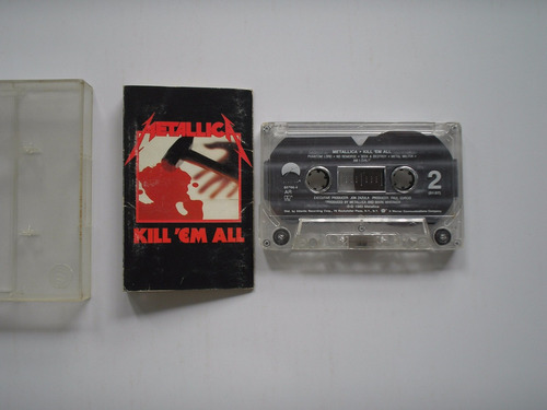 Metallica Kill Em All Casete Primera Edic Printed Usa 1983