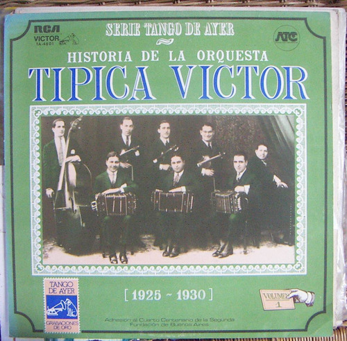 Tango, Historia De La Orquesta Tipica Victor, Lp 12´, Css.