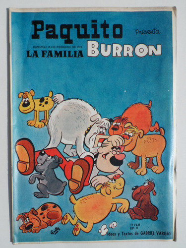 1973 La Familia Burron #17126 Paquito Gabriel Vargas Comic