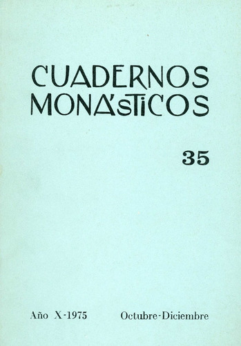 Cuadernos Monásticos Nº 35 - Octubre-diciembre1975