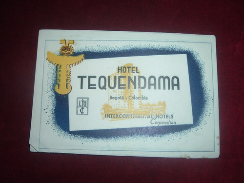 Etiqueta Valija Maletas Antiguas  Colombia Hotel Tequendama
