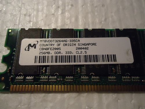 2 Memorias Ram Pc / 256 Mb