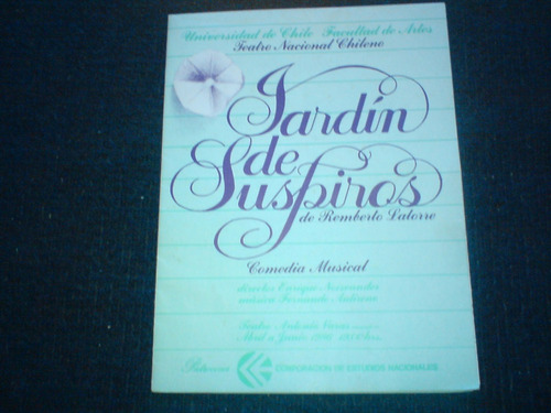 Folleto Obra Musical Jardin De Suspiros