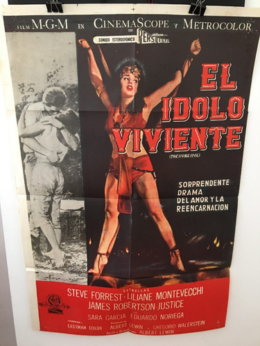 Afiche Original De Cine - El Idolo Viviente