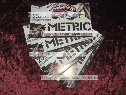 Metric 4 Stickers Vive Cuervo Salon De Coleccion (Usado)