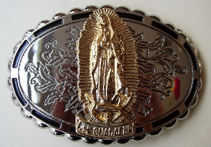Virgen De Guadalupe Hebilla Metal Charro Mariachi Mexiconvb